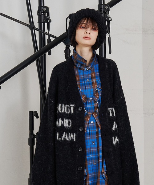 SeeSew カーディガン 「UNISEX」LOGO JQ CARDIGAN/ロゴジャガード
