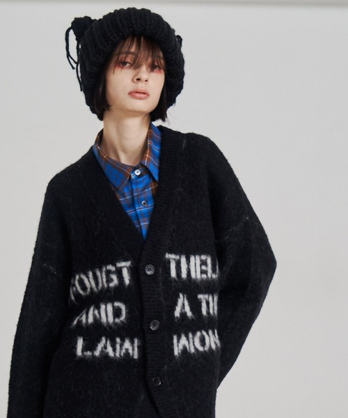 SeeSew カーディガン 「UNISEX」LOGO JQ CARDIGAN/ロゴジャガード