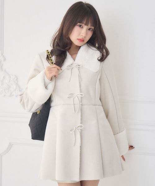 レディースコート Emsexcite（エムズエキサイト） コート アウター Fファー襟スエード