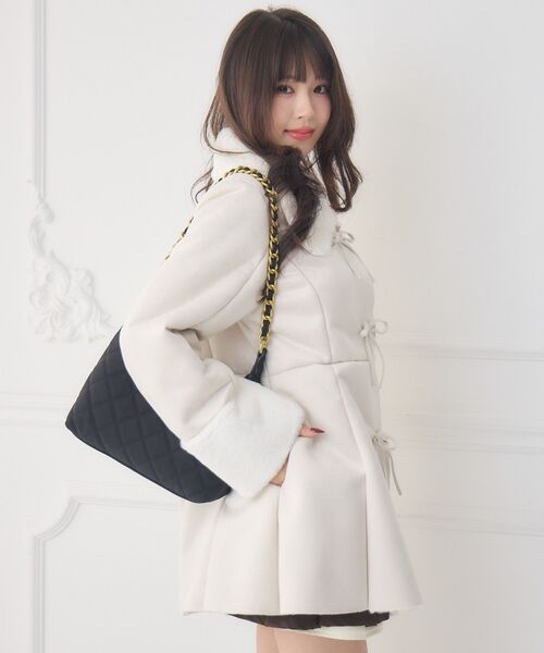 Emsexcite（エムズエキサイト） コート アウター Fファー襟スエード