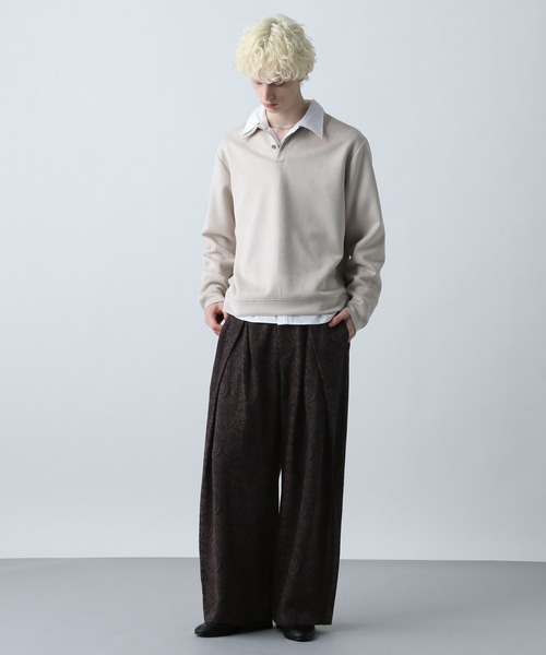 HARE（ハレ） ワイドパンツ スラックス VINTAGEジャガードワイドパンツ