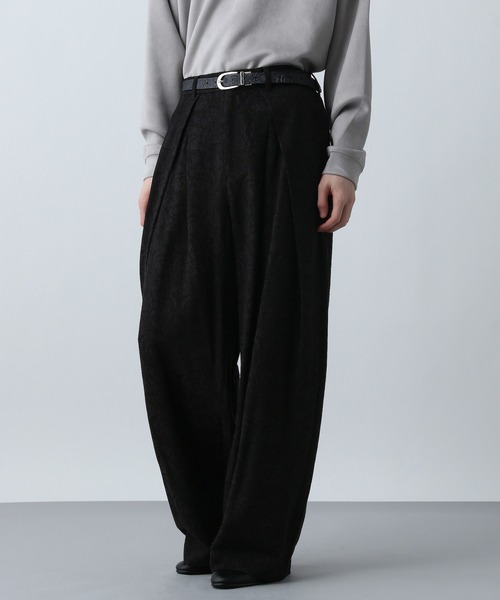 HARE（ハレ） スラックス VINTAGEジャガードワイドパンツ(HARE) メンズ