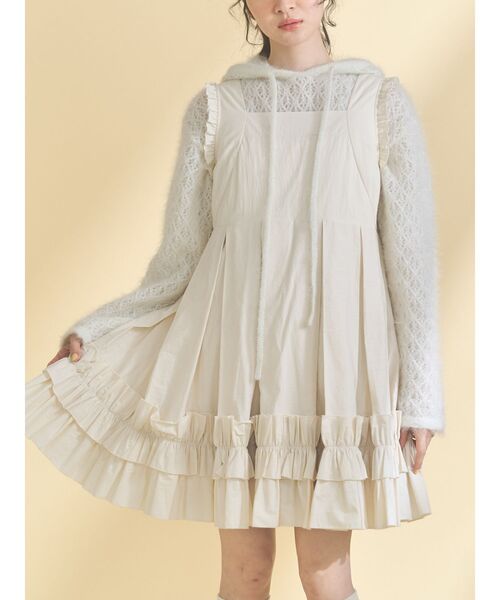 merry jenny（メリージェニー） ワンピース タックフリルミニ