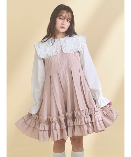 merry jenny（メリージェニー） ワンピース タックフリルミニ