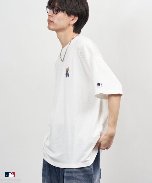 「PUBLUX」 半袖Tシャツ「MLBコラボ」 LARGE ブラック メンズ_画像3