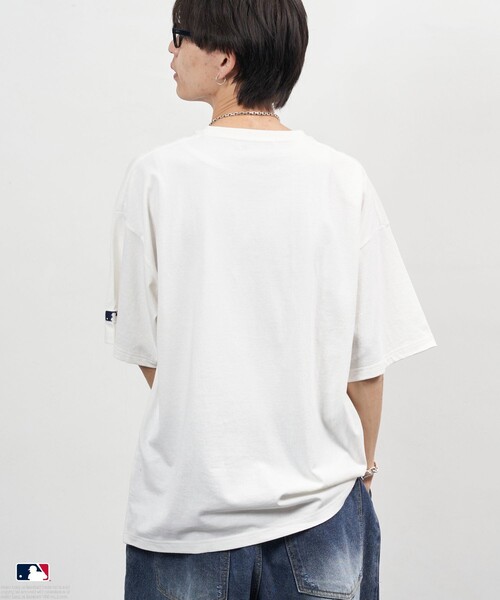 「PUBLUX」 半袖Tシャツ「MLBコラボ」 LARGE ブラック メンズ_画像4