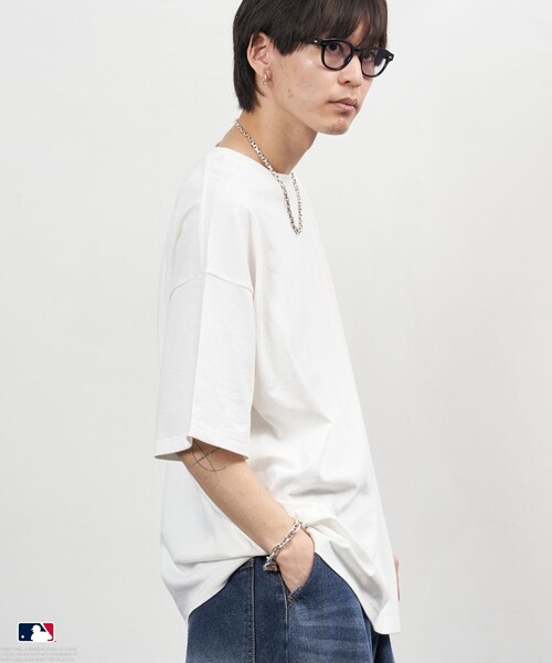 「PUBLUX」 半袖Tシャツ「MLBコラボ」 LARGE ブラック メンズ_画像5