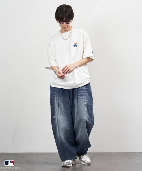 「PUBLUX」 半袖Tシャツ「MLBコラボ」 LARGE ブラック メンズ_画像6