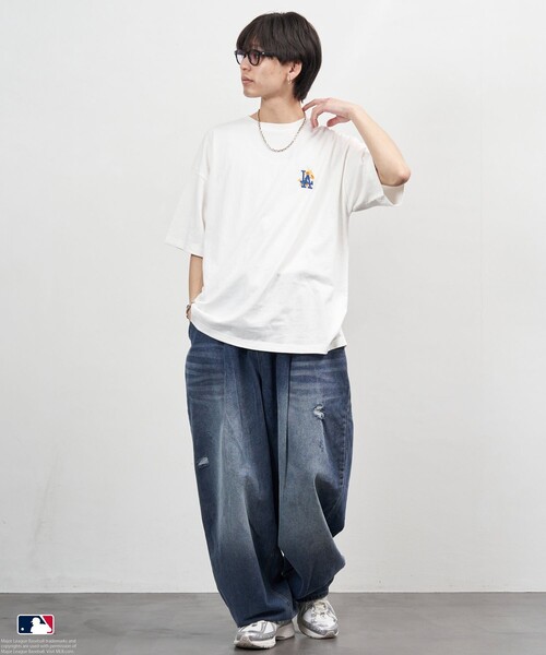 「PUBLUX」 半袖Tシャツ「MLBコラボ」 LARGE ブラック メンズ_画像7
