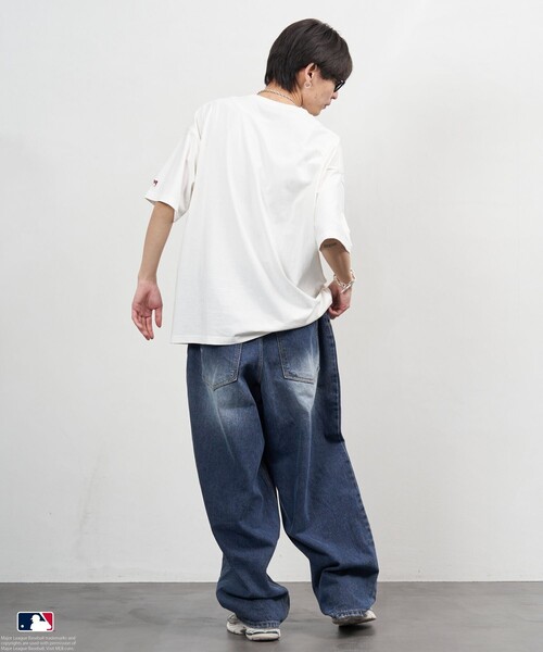 「PUBLUX」 半袖Tシャツ「MLBコラボ」 LARGE ブラック メンズ_画像9