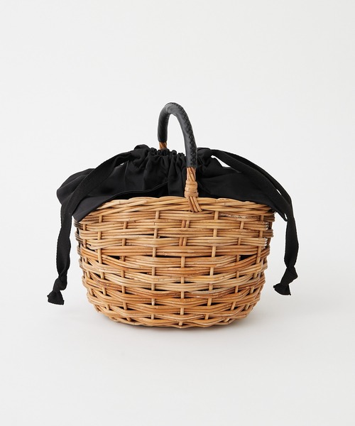 美品オシャレ✳︎Flea Store Vegetalカゴバッグ　オールシーズン Flea Store Vegetal かごバッグ FREE ブラック レディース : ZOZOTOWN