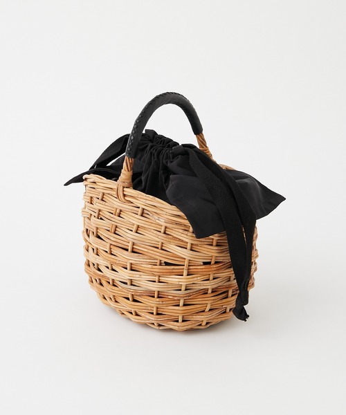 美品オシャレ✳︎Flea Store Vegetalカゴバッグ　オールシーズン Flea Store Vegetal かごバッグ FREE ブラック レディース : ZOZOTOWN