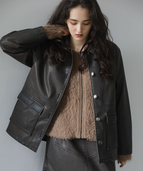 「ESCAR」 ブルゾン FREE ブラック レディース_画像3