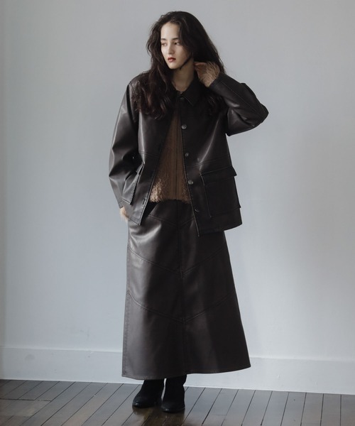 「ESCAR」 ブルゾン FREE ブラック レディース_画像5