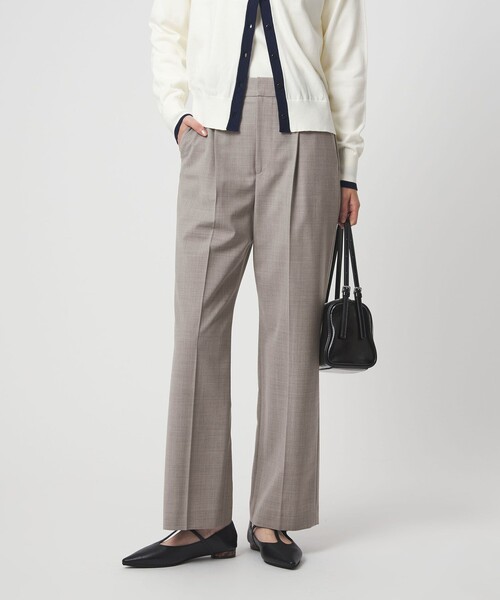 スラックス パンツ 「size SHORT/TALLあり」カチリラ ストレート パンツ ウォッシャブル ストレッチ レディースの画像