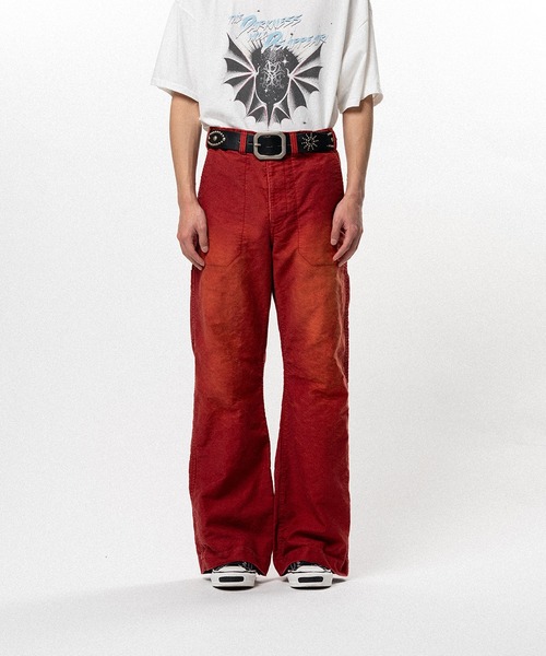 カーゴパンツ Distressed Moleskin Work Pants メンズの画像
