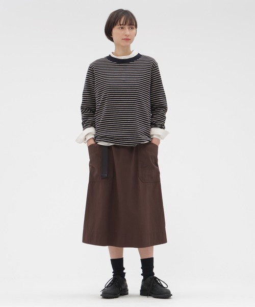 MHL.（エムエイチエル） スカート COTTON CUPRA PLAINWEAVE SKIRT