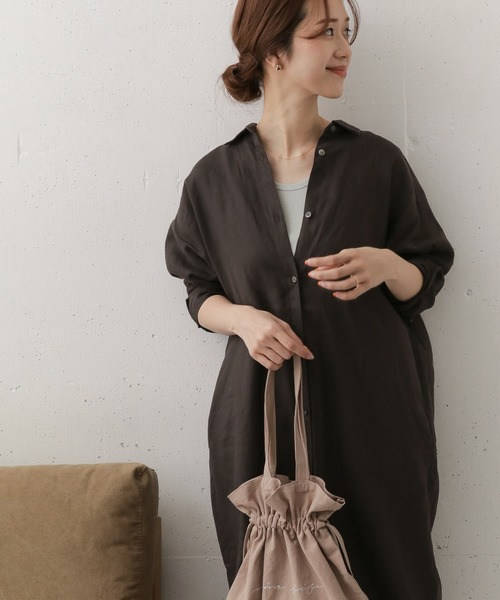 「URBAN RESEARCH DOORS」 シャツワンピース ONE ナチュラル レディースの画像
