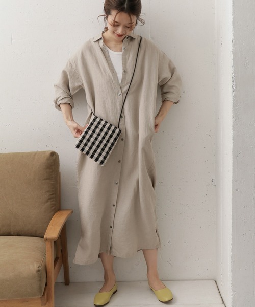 「URBAN RESEARCH DOORS」 シャツワンピース ONE ナチュラル レディースの画像