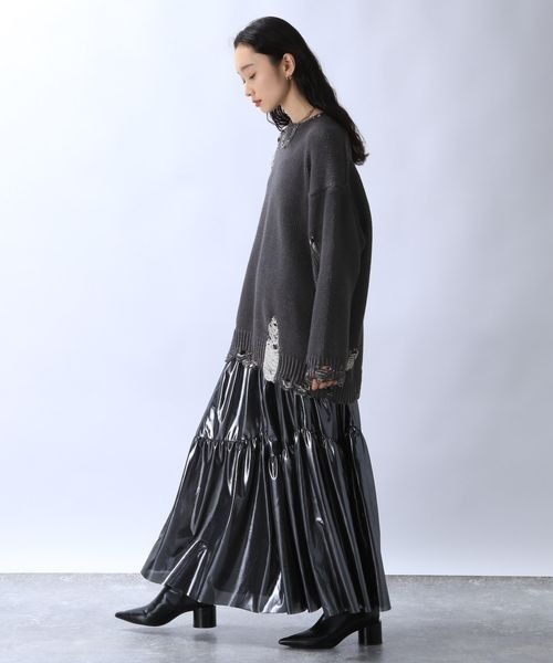 「JEANASIS」 長袖ニット FREE ブルー レディース_画像8