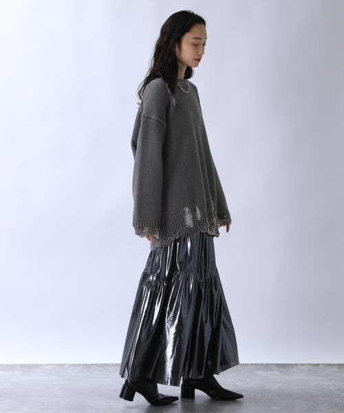 「JEANASIS」 長袖ニット FREE ブルー レディース_画像9
