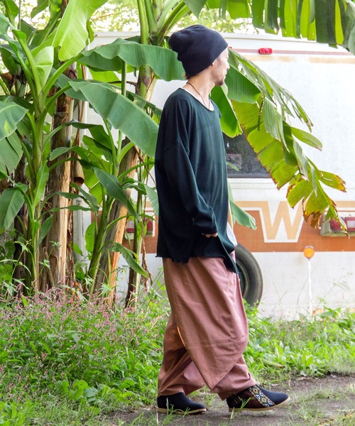 「チャイハネ」 長袖Tシャツ FREE グレー メンズ_画像5