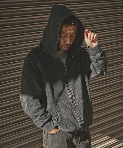 「ALL RUNS」 ジップアップパーカー X-LARGE グレー メンズ_画像5