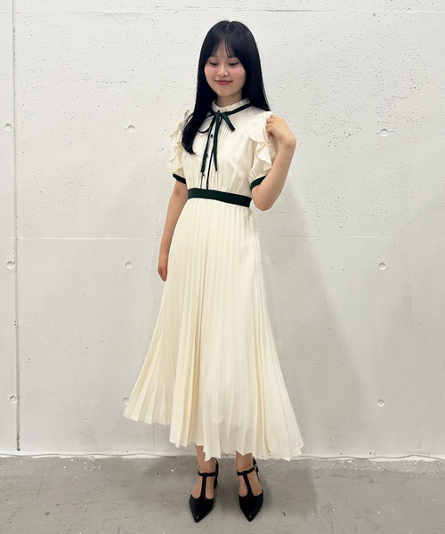「Cheek」 半袖ワンピース MEDIUM サックスブルー レディース_画像2