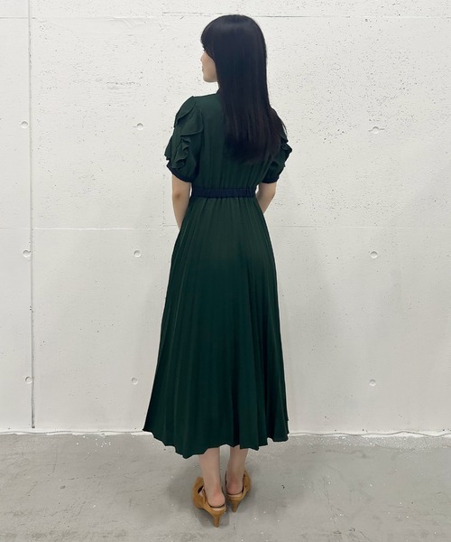 「Cheek」 半袖ワンピース MEDIUM サックスブルー レディース_画像9