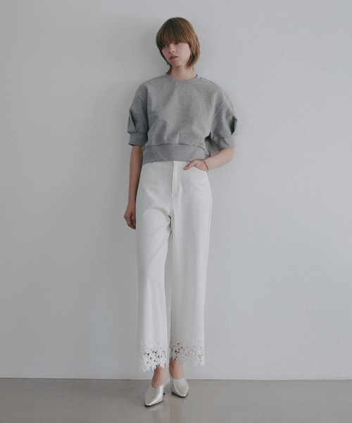 MANOF（マノフ） tシャツ PUFF SLEEVE SWEAT TOPS レディース 