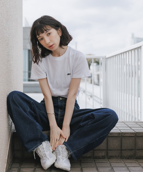 LACOSTE（ラコステ） tシャツ 半袖 WOMEN ロゴ Tシャツ ワンポイント