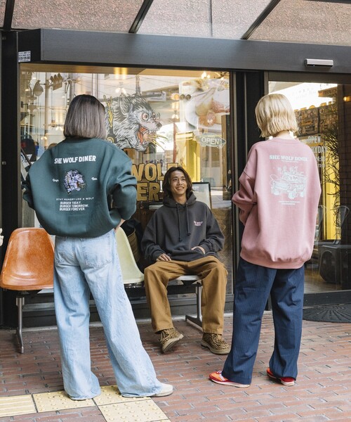 「FREAK'S STORE」 スウェットカットソー SMALL グリーン メンズ_画像2