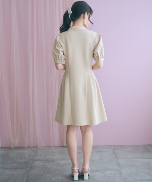 ワンピース 「大きいサイズ」Aラインポロワンピース marunの画像
