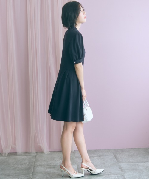 ワンピース 「大きいサイズ」Aラインポロワンピース marunの画像