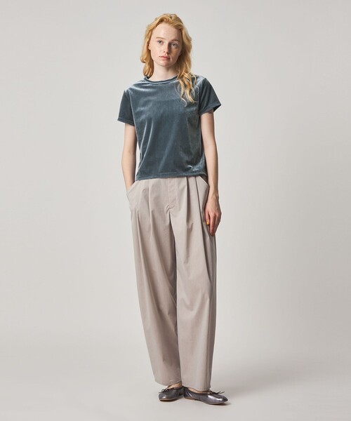 tシャツ 「Steven Alan」バック リボン ベロア Tシャツ レディースの画像