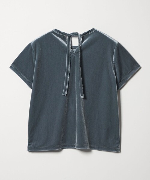 tシャツ 「Steven Alan」バック リボン ベロア Tシャツ レディースの画像