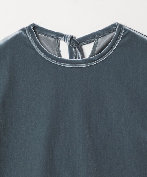 tシャツ 「Steven Alan」バック リボン ベロア Tシャツ レディースの画像