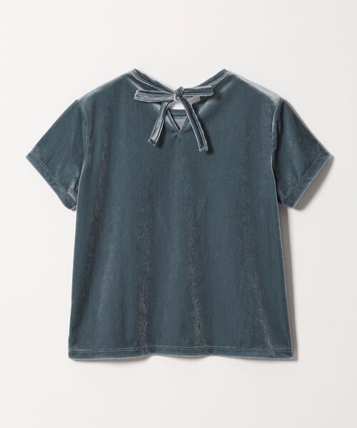 tシャツ 「Steven Alan」バック リボン ベロア Tシャツ レディースの画像