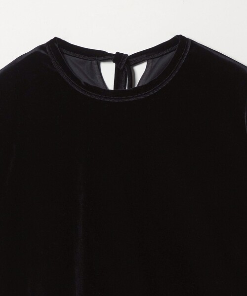 tシャツ 「Steven Alan」バック リボン ベロア Tシャツ レディースの画像
