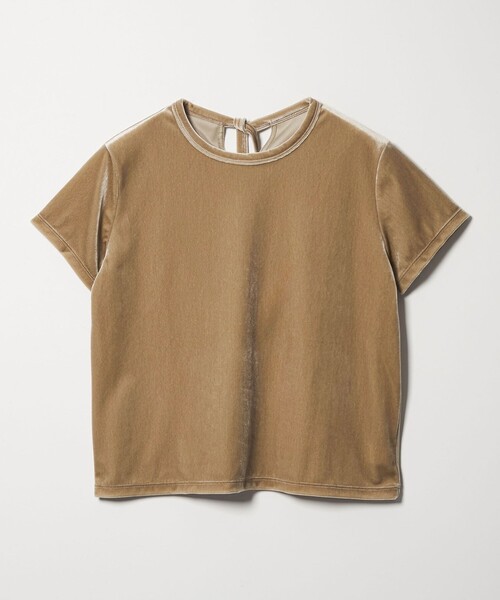 tシャツ 「Steven Alan」バック リボン ベロア Tシャツ レディースの画像