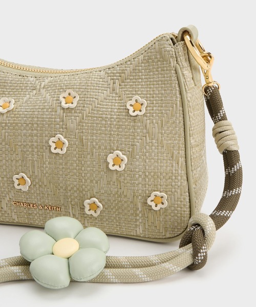 花模様ショルダーバッグ KEITH & CHARLES 花模様ショルダーバッグ KEITH & CHARLES CHARLES KEITH ＆ かごバッグ