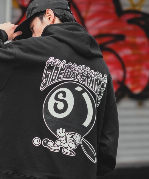 「SIDEWAY STANCE」 プルオーバーパーカー LARGE グレー メンズ_画像4