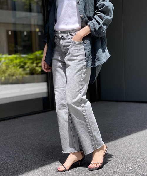 【美品】upper hights アッパー ハイツ デニム グレー 0サイズ upperhights（アッパーハイツ） デニムパンツ 22 ライトグレー