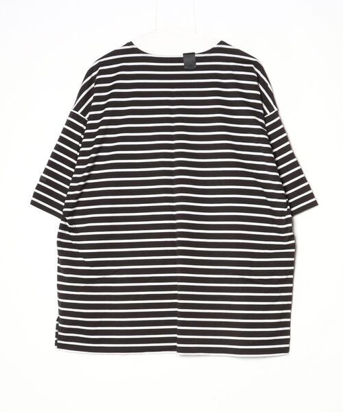 「N.HOOLYWOOD COMPILE」 7分袖Tシャツ 36 ブラック×ホワイト メンズ_画像2