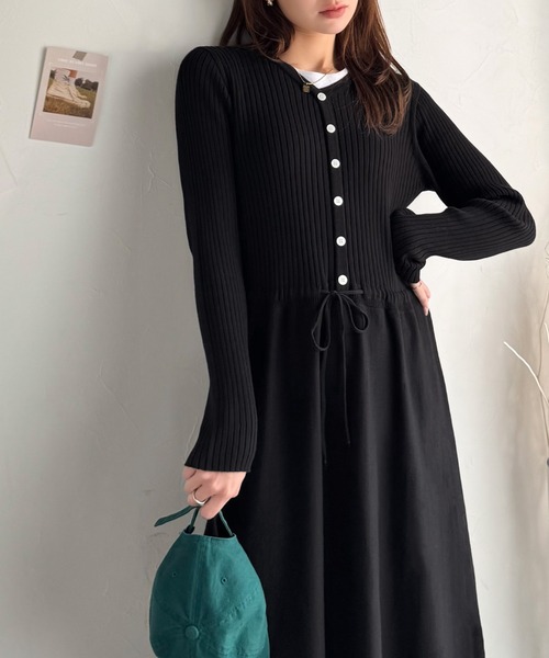「classicalelf」 ニットワンピース SMALL ブラウン レディース_画像6