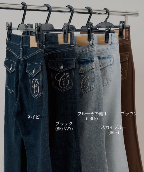 Chicoデニム Chico（チコ） ジーンズ デニム デニムパンツ 「5色/2サイズ展開」ロゴ