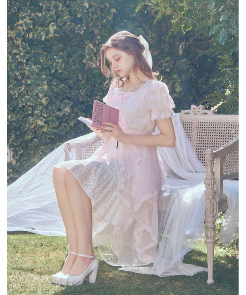 ワンピース Fairy ruffle long lace onepieceの画像