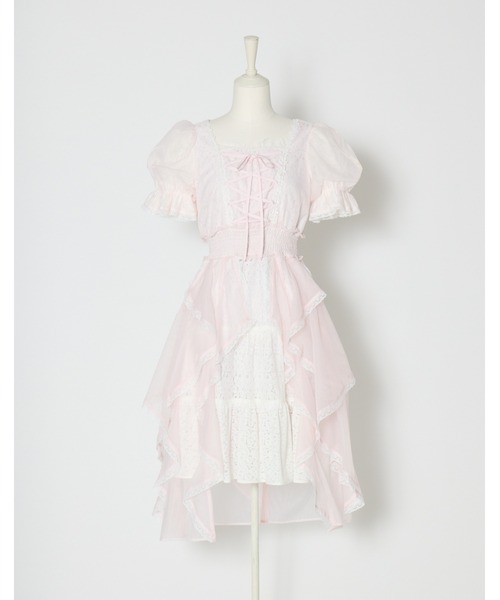 ワンピース Fairy ruffle long lace onepieceの画像