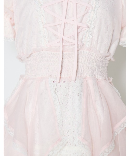 ワンピース Fairy ruffle long lace onepieceの画像