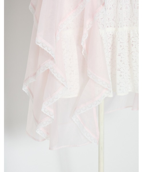 ワンピース Fairy ruffle long lace onepieceの画像